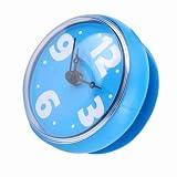 Qcwwy wasserdichte Saugnapf Uhr für Badezimmer Küche Dusche Spiegel Wand