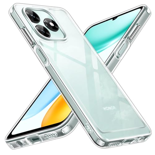 iVoler Cover Trasparente Anti Ingiallimento per Honor X5C Plus, [Antiurto di Grado Militare] HD Chiaro Custodia con Assorbimento degli Urti e Sottile Anti-Graffio Rigida Bumper Case