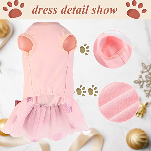 Dog Wedding Dress Breathable Tulle Tutu Doggie Apparel Skirts Clothes Pet Outfits For Small Dogs Birthday Party Dresses (Pink3-Birthday Girl, L) #TOP3