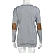 SHOBDW Mujeres Sueltas de Manga Larga de Patchwork sólida Camiseta Inferior Blusa...