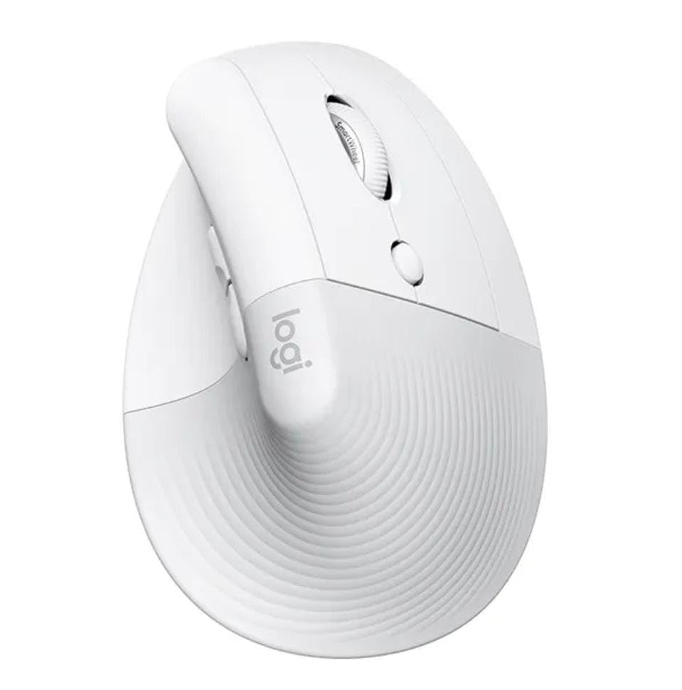 Lift Mouse verticale ergonomico mouse wireless Bluetooth silenzioso (bianco)