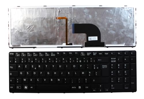 Clavier pour ordinateur portable Sony Vaio SVE1713BPXB rétroéclairé cadre noir
