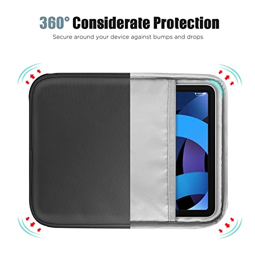Image of TiMOVO 9-11 inch Tablet Sleeve Bag with Pocket, Black | Fits iPad 11 inch A16 2025, iPad 10.9 inch /10.2 inch, Air 11 inch 5th /4th Gen, Galaxy Tab A9+ /A11 Plus 11 inch