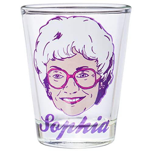 Image of Silver Buffalo Golden Girls Featuring Dorothy, Rose, Blanche, and Sophia 4 Pack Mini Glass Set, 1.5 Ounces