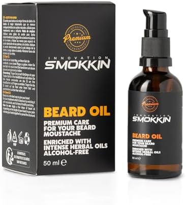 Aceite para barba Smokkin Premium, 50 ml, enriquecido con aceites...
