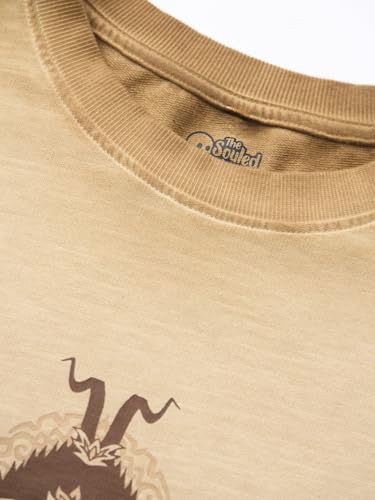 Image of The Souled Store Originals : Kalyuga Oversized T-Shirt for Men Boys Cotton Casual Half Sleeves Baggy Loose Fit Drop Shoulder Round Neck Grey