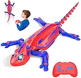 Mieryd Lezard Télécommandé, Gecko Radiocommandéavec Yeux LED, Lezard Qui Grimpe au Mur, Interactif Geco Jeu Creatif Spider RC Robot Jouet Enfant, Noel Anniversaire Cadeau Garcon 3 4 5 6 7 8 9 10 Ans