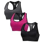 CLUCI Sports Bras for Women High Impact Support Workout Racerback Seamless Gym Activewear Running Padded Fitness Yoga 3 Pack