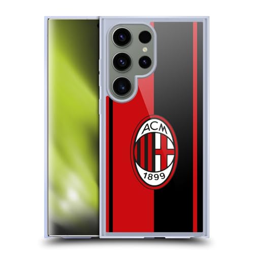 Coque Samsung S24 Ultra AC Milan rouge et noir gel antichoc compatible MagSafe