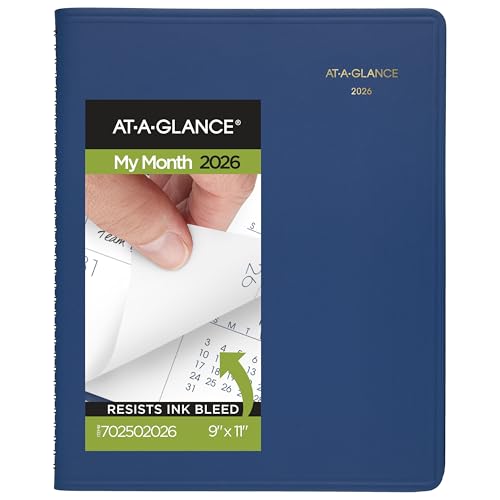 Image of AT-A-GLANCE 2026 Planner, Monthly, 15-Month, 9 inch x 11 inch, Large, Blue (702502026)