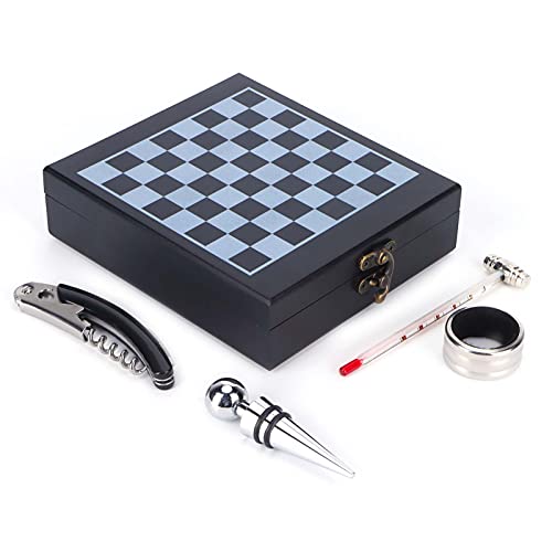 SEAFRONT Juego de Abridor de Vino de Acero Inoxidable con Sacacorchos y Termómetro para Uso en Bar en Casa, Ideal para Amantes del Vino