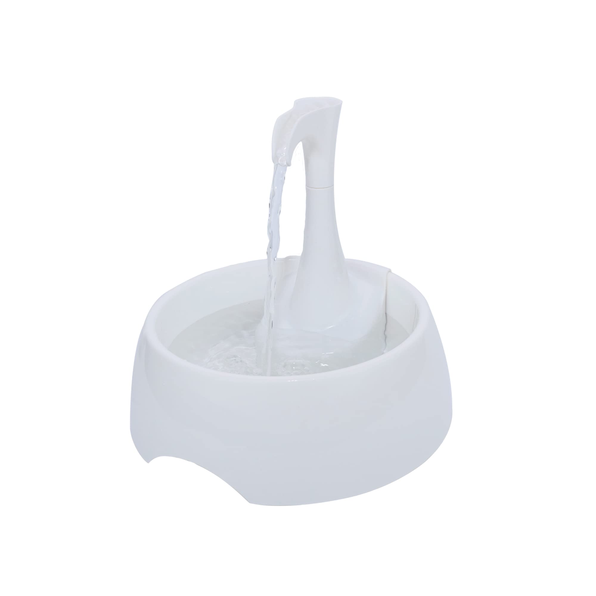 Aqua First Pet Water Fountain - Automatic Drinking Bowl for Cats and Dogs - Light and Portable - Replaceable Filters - Ergonomic Design - 1.2L/42 fl oz - White