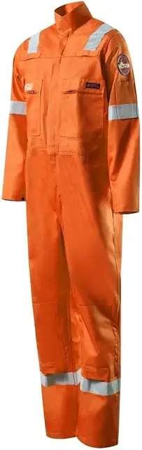 Men's Insulated Flame Resistant Welding Overalls - Orange Welders Boilersuit