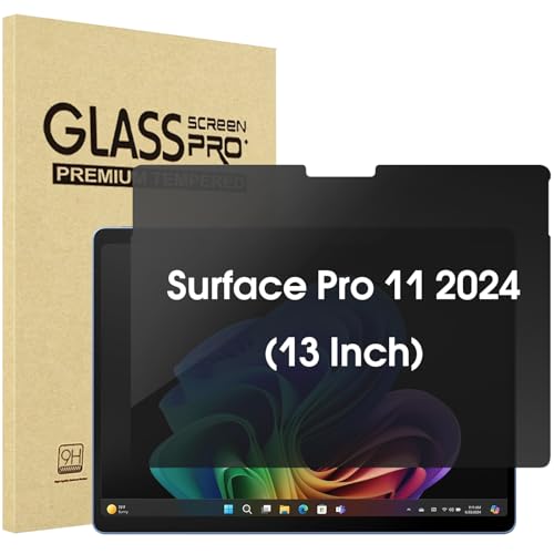 ProHülle Privacy Schutzglas für Microsoft Surface 13 Zoll Pro11, Anti-Spy Screen Protector 9H Gehärtetes Glas Sichtschutz für 13