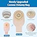 10 PCS Colostomy Bags, Ostomy Supplies, One-Piece Convex Ostomy Bags with a Waistband for Uneven Skin/Deep-Seated Areas Stoma, Cut-to-Fit, Max 45 mm