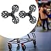 predolo 2Pcs Stair Climbing Wheels for Laundry Cart Trolley Triangle Wheels Sturdy