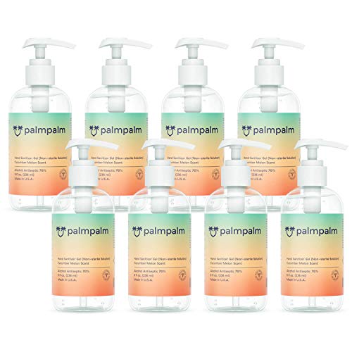 Palmpalm Gel Hand Sanitizer – 8oz Multi-Pack, Hand Sanitizer with Alcohol Antiseptic, Helps Kill Germs, No Rinse, Instant Clean(Pack Of 8)…