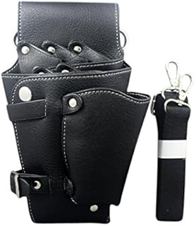 シザーケース/シザーバッグ/多目的スペース2箇所あり(ハサミ5丁収納)【選べる3色】 (ブラック)