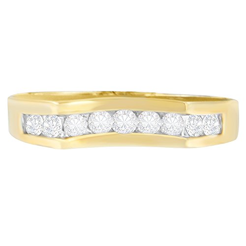 Original Classics 14K Yellow Gold Round Cut Diamond Men's Ring (0.50 cttw, G-H Color, VS2-SI1 Clarity)