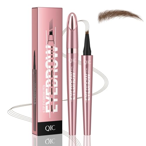 Eyebrow Pen for Women Waterproof Microblading Eyebrow Pencil Eye Brown Pen with a Micro-Fork Tip to Effortlessly Create Hair Like Natural Brows Dark Brown