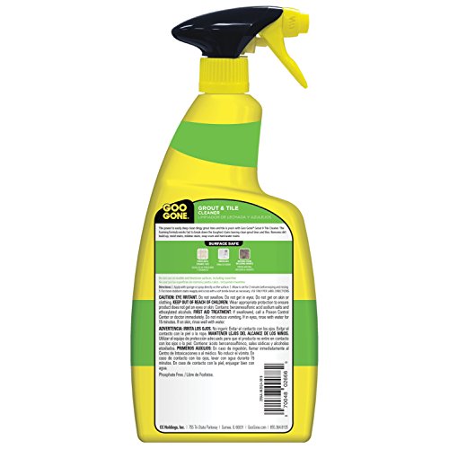 Goo Gone Grout & Tile Cleaner - 28 Ounce - Removes Tough Stains Dirt Caused By Mold Mildew Soap Scum And Hard Water Staining - Safe On Tile Ceramic Porcelain #TOP1