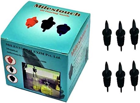 Milestouch Plastic Oil Dispenser Pourer/Bottle Pourers , 3 In, Black