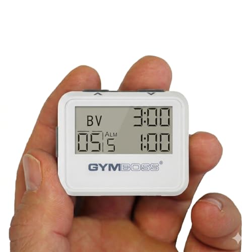 Gymboss Interval Timer and Stopwatch - White/Gray Gloss - Image 2