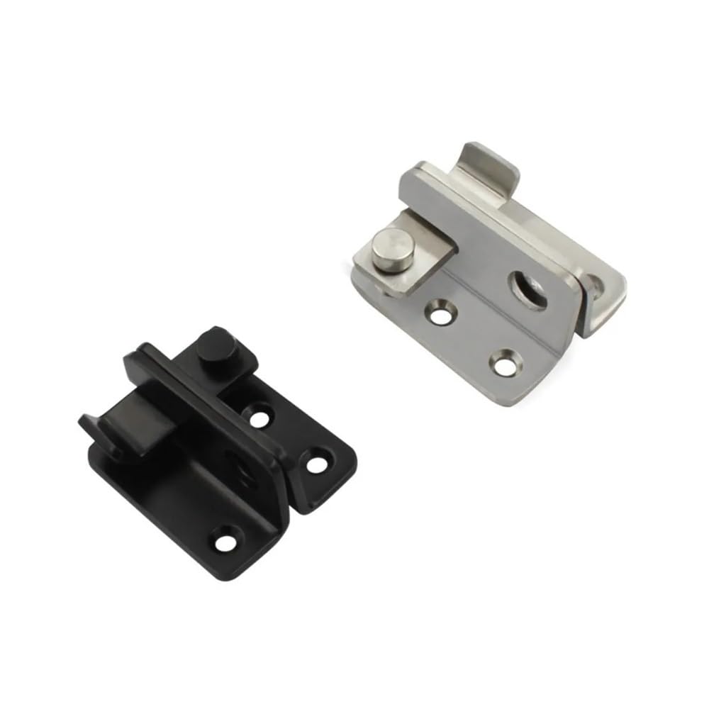 Shungong Silver-Left 2Pcs-Lock & Latch In One, 270° Rotation, Anti-Rust, Padlock-Ready(,S)