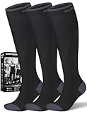 Compression Socks for Women and Men(3 Pairs)15-20mmHg - Best Circulation Support Socks