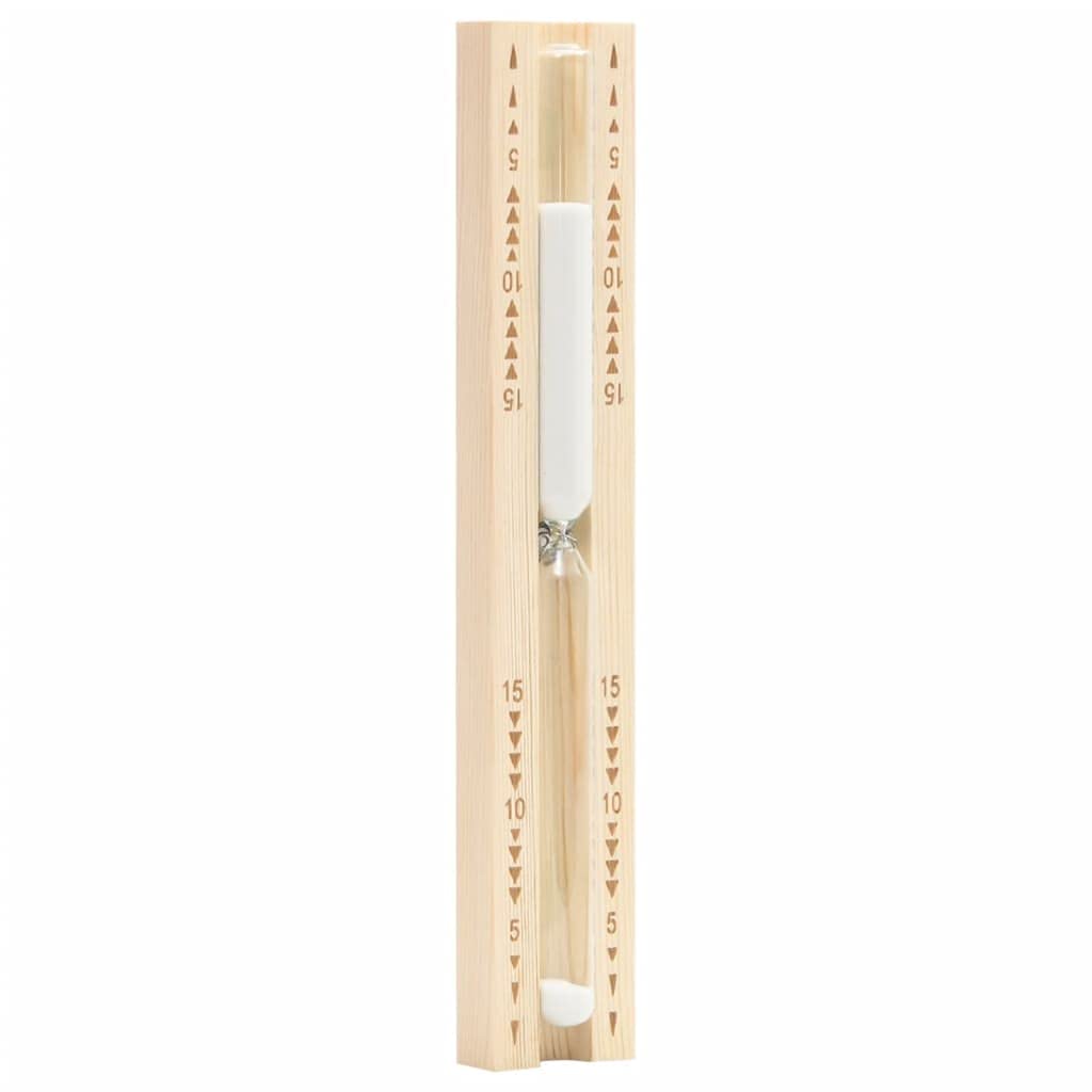 Vidaxl Solid Wood Pine Sauna Sand Timer 15 Minutes Hourglass Rotating Timer