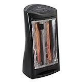 Comfort Zone CZQTV007EBK 1500-Watt Energy Save Radiant Quartz Heater