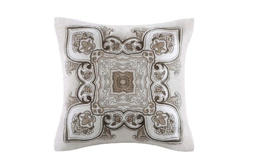 Echo Odyssey Square Fashion Cotton Throw Pillow , Global Inspired Embroidered Plush Square Decorative Pillow , 16X16 , Multi