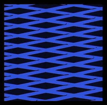 Hydro-Turf 2-Tone Cut Diamond Ride Mat Material Sheet 37x58 Black on Blue