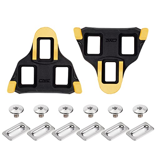 Chooee Tacchette Ciclismo Da Strada Compatibili Shimano SPD-SL SM-SH11 Giallo Cleats