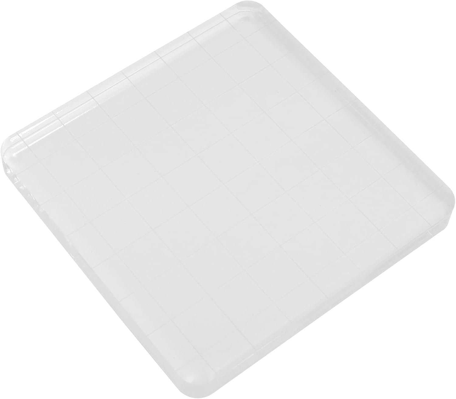 3 Inch x 3 Inch Acrylic Stamp Block with Grid Lines