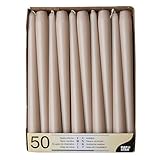 Gesamtstückzahl: 50 PAPSTAR Leuchterkerzen Ø 2,2 cm, 25 cm Puder 88340 Spitzkerzen Halterkerzen, 50 Stück