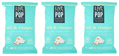 Live Love Pop, Popcorn Salt and Vinegar, 4.4 oz (Three Pack)