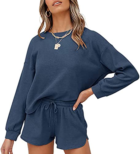 Luogongzi Womens Lounge Sets Pajamas For Women Comfy Loungewear Cute Sleepwear Ladies Pj Set 2 Piece Tops Shorts Summer thumb #4