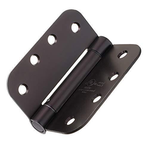 Cauldham (2 Pack) Heavy-Duty 4" Self-Closing Spring Door Hinge With 5/8" Radius Corners, Ul Listed - Oil Rubbed Bronze #TOP3