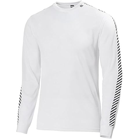Helly Hansen HH Lifa Stripe Crew Long Sleeve T-Shirt Mens White M Cover