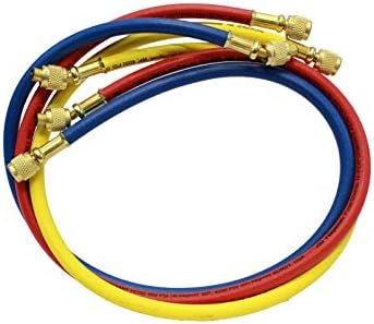 Imperial Tool 603MRS Premium Charging Hose with 1/4" x 1/4" Hose Connection, 3 Feet, Blue, Yellow, Red image 4