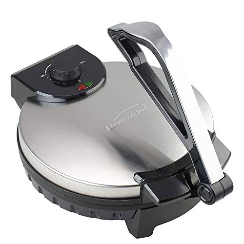 Brentwood TS-129 Stainless Steel Non-Stick Electric Tortilla Maker, 12-Inch