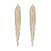 BriLove Clip-on Earrings Fashion Long Chandelier Dangling Linear Tassel Dangle Drop Earring Gold-Tone