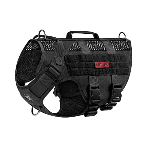 OneTigris No-Pull Hundegeschirr, AIRE MESH Einstellbar Sicherheitsgeschirr Ultra Atmungsaktiv für Große/Mittlere Hunde Brustgeschirr Hundeharness mit 2 Griffe Hundeweste Cover