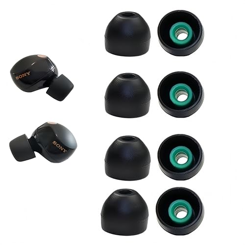 Rhinenet Embouts en silicone pour écouteurs Sony 1000XM5/1000XM4/LinkBuds S/WF-C500/WF-C700N WF WI XBA, avec boîte de rangement, 4 paires (moyen)