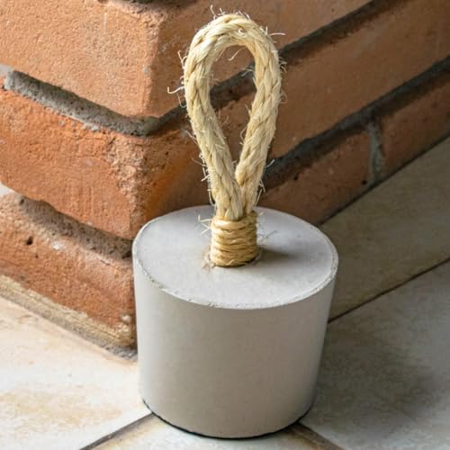 Peso de Porta Redondo Artesanal Aleta 1,2 Kg, Decorativo, Aparador, Protetor, Prendedor de Concreto