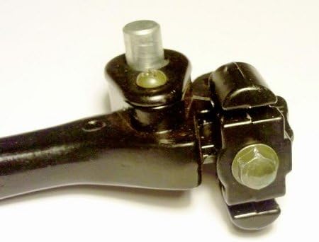 Close-up of brake lever mounting point