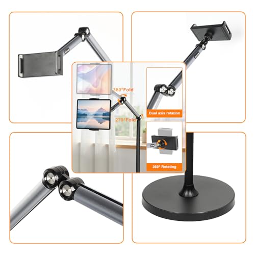 Soporte de pared para móviles y tabletas YOTETION base metálica estable ahorro de espacio 7