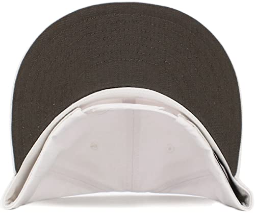 Image of KBETHOS Classic Snapback Hat Blank Cap Underbrim Cotton Wool Blend Flat Visor Adjustable Unisex
