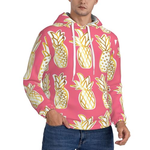 Sweat à capuche chaud homme imprimé ananas décontracté